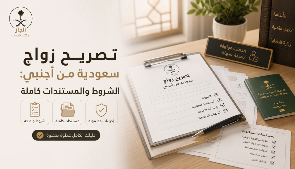 تصريح زواج سعودية من أجنبي